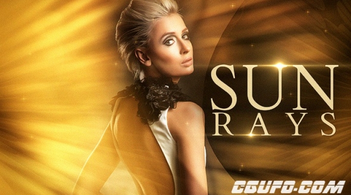 9077金色光线人物介绍颁奖包装片头ae模版sunrays