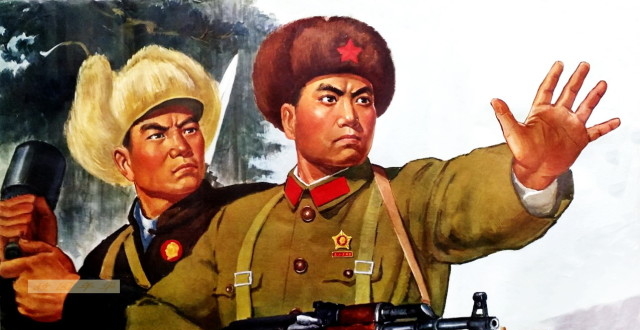 解放军题材宣传年画,钢铁意志,无坚不摧,消灭一切敢于来犯之敌