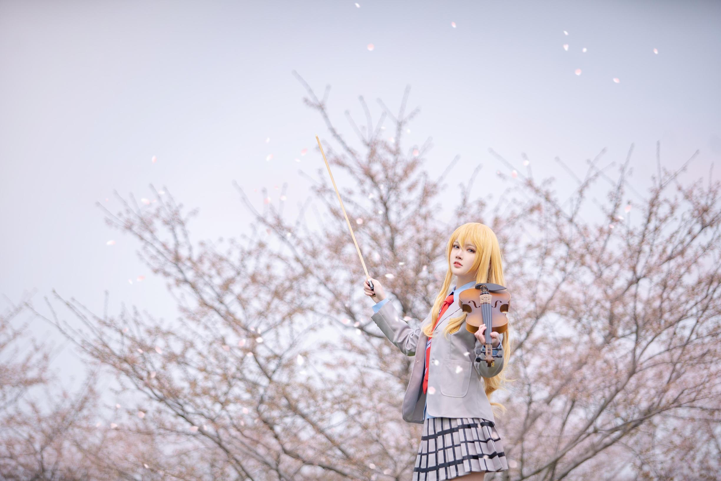 @逸仔_《四月是你的谎言》宫园薰cosplay-觅爱图