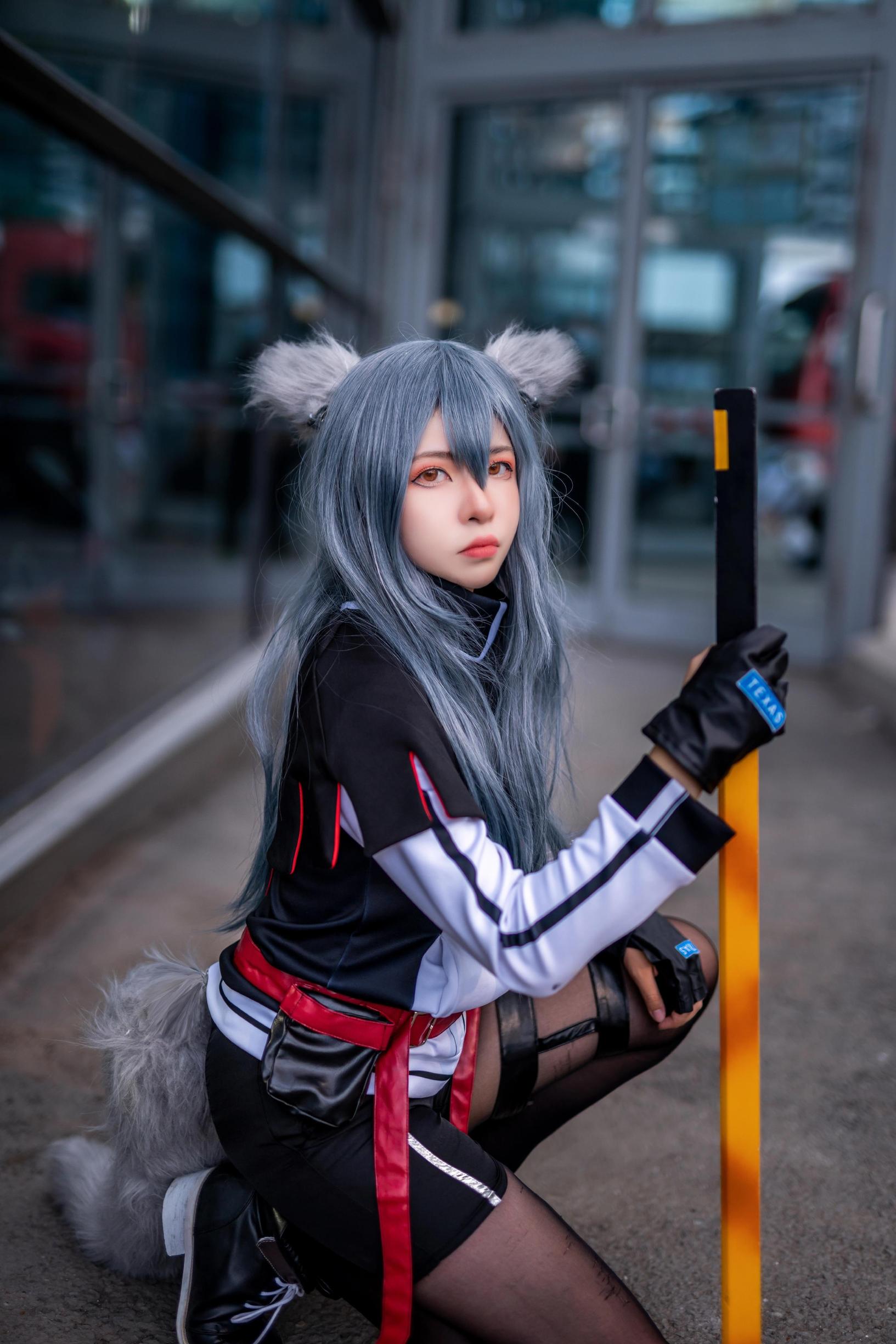 @默熙_mo 明日方舟德克萨斯cosplay-觅爱图