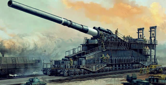 德国"古斯塔夫"巨炮,勇敢无畏像个将军,成二战军工业巅峰之作