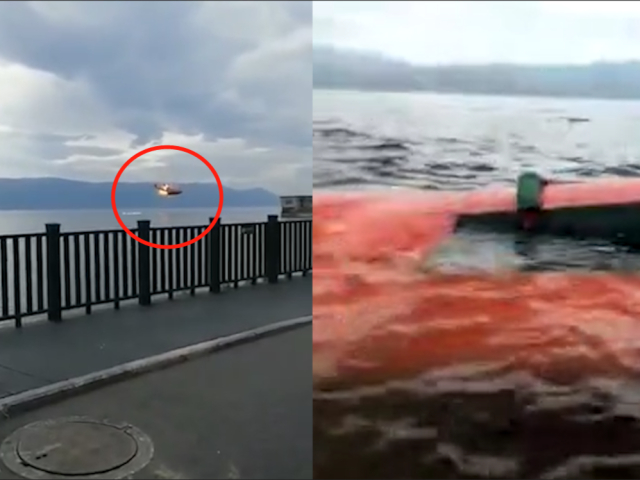 目击者讲述大理救火直升机坠海过程:村民自发救援,但打不开飞机舱门