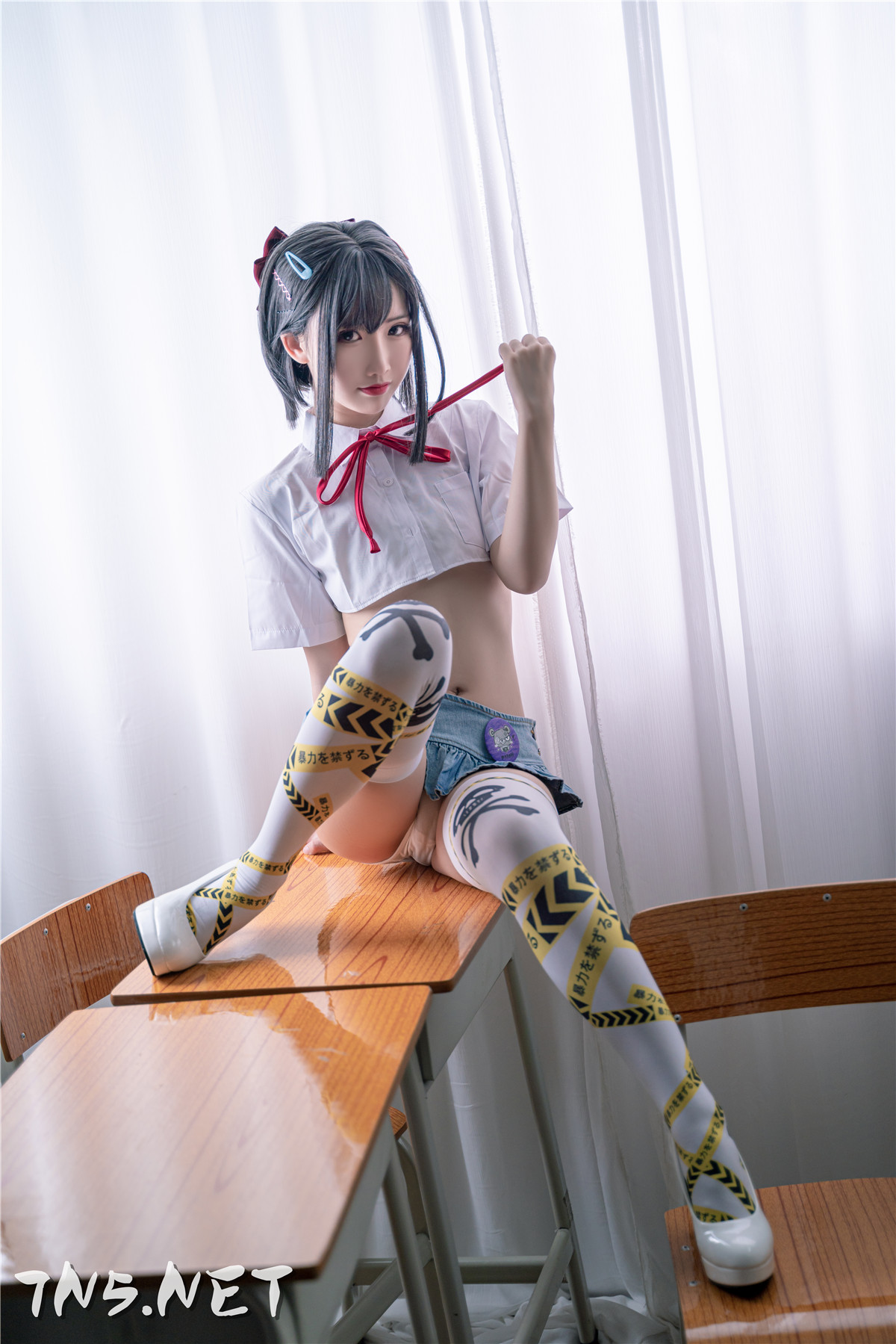 网络红人@面饼仙儿 - 短校服胶带[32P-475MB]