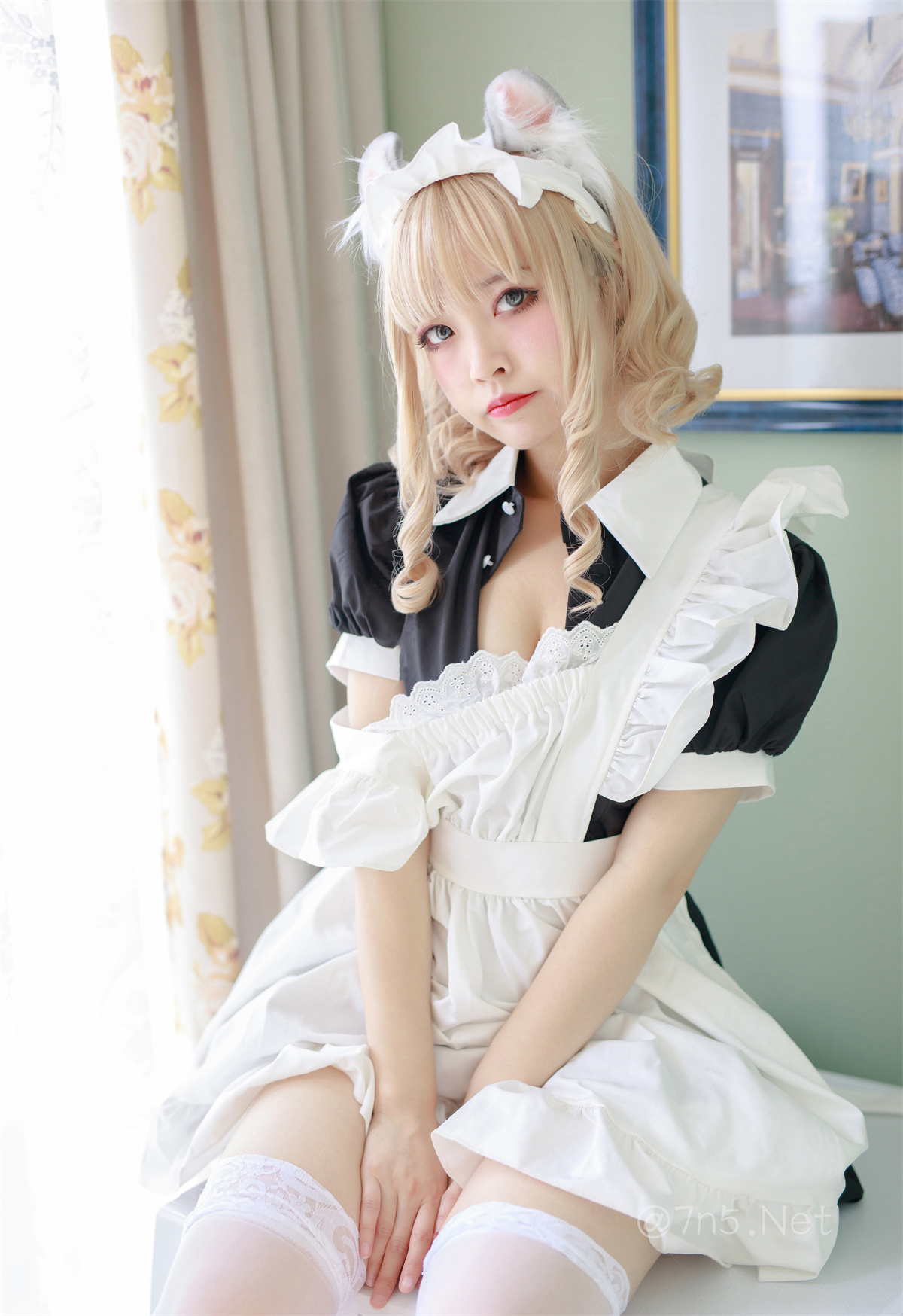 网络红人@樱泽诗诗 萌系妹纸猫儿女仆[14P/195M]-Coser吧