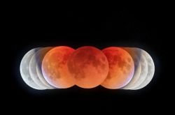 القمر الأحمر الفائق يلتقي بالخسوف الكلي للقمر (قمر أحمر عظمى جديد)