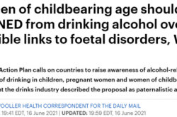 WHOは、出産可能年齢の女性はアルコールを禁止すべきだと言っていますが、アルコールは将来の世代にどの程度の影響を及ぼしますか？