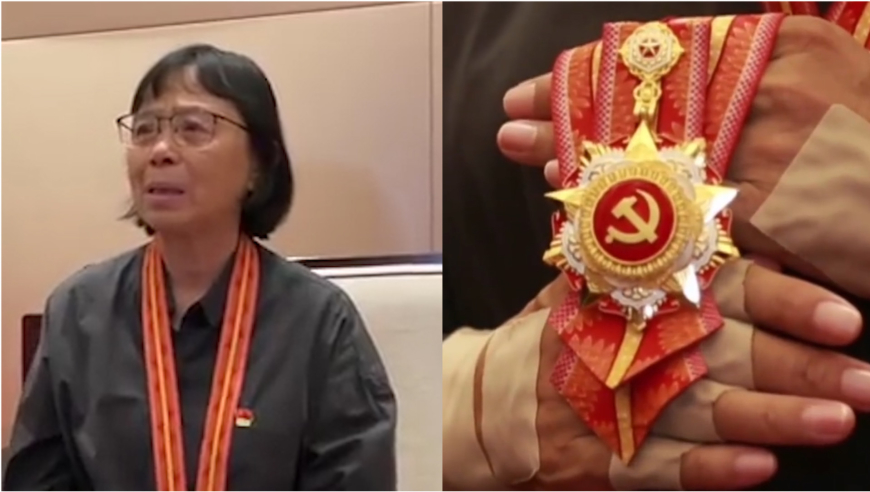 张桂梅回到云南,贴满膏药的手握着七一勋章 说完这段话让人泪目