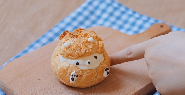 可爱呆萌的小熊泡芙,外酥里嫩一口爆浆