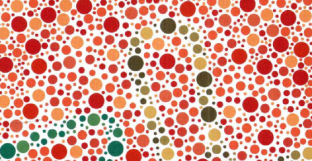 5张色觉测试图,第一张只能看到兔子,那就是绿色色弱!