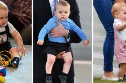 7歳のジョージは長期的に逃したのですか？ウィリアムとケイトの利点を継承していませんが、彼の口はチャールズのように見えます！