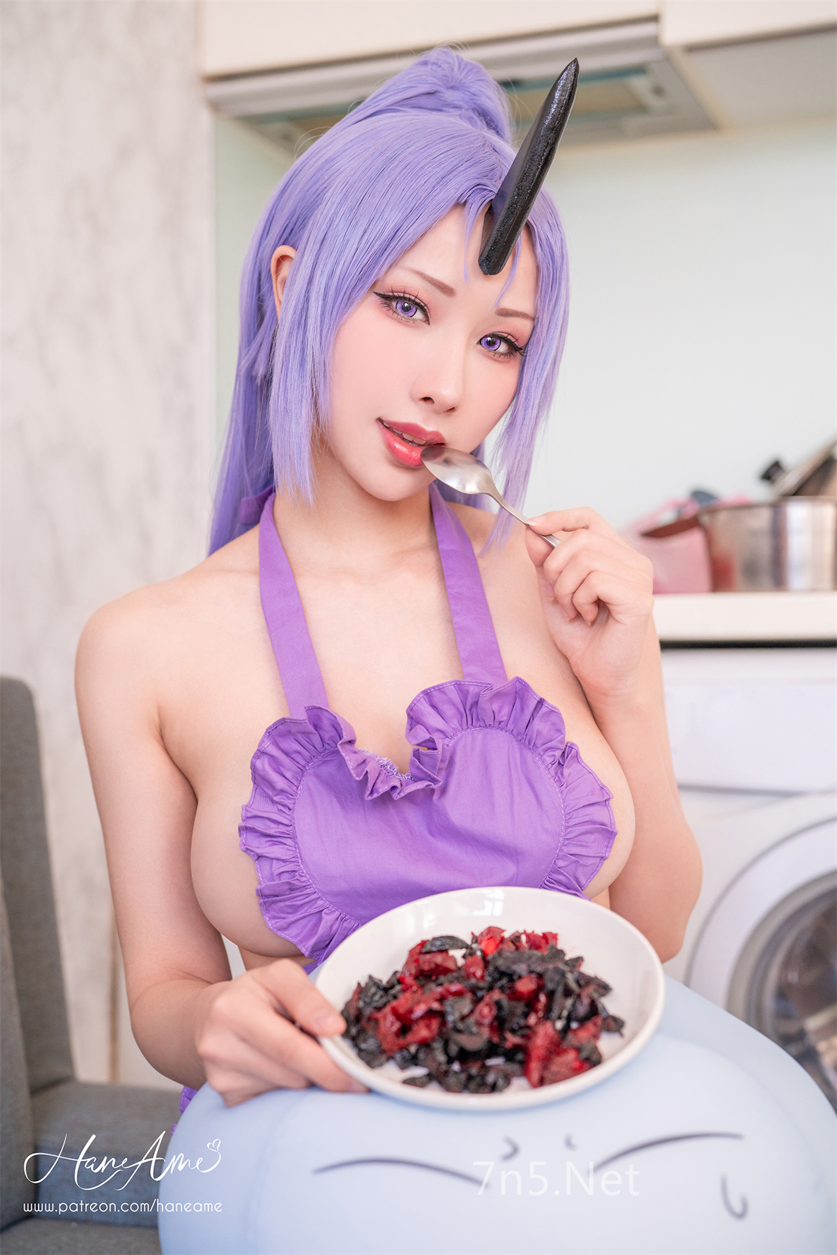 网络红人@Hane Ame 雨波 – 史莱姆紫苑 [32P-50MB]-Coser吧