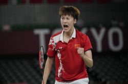 バドミントン女子シングルスオリンピックチャンピオンの陳雨菲
