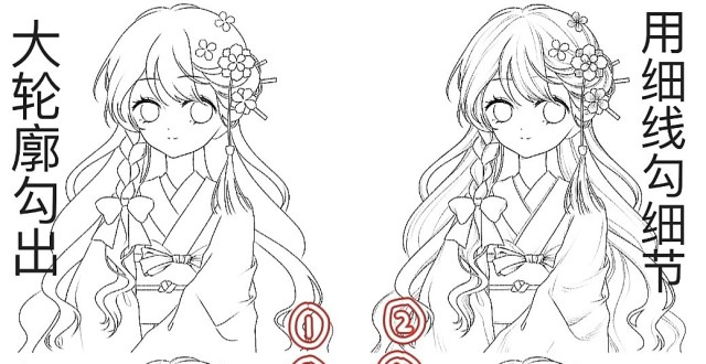 线稿步骤分解小教程【勾线篇】