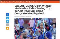 للفوز بالبطولات الأربع الكبرى لأول مرة ، فاز نجم التنس الروسي ميدفيديف على ديوكوفيتش وهنأه بوتين!
