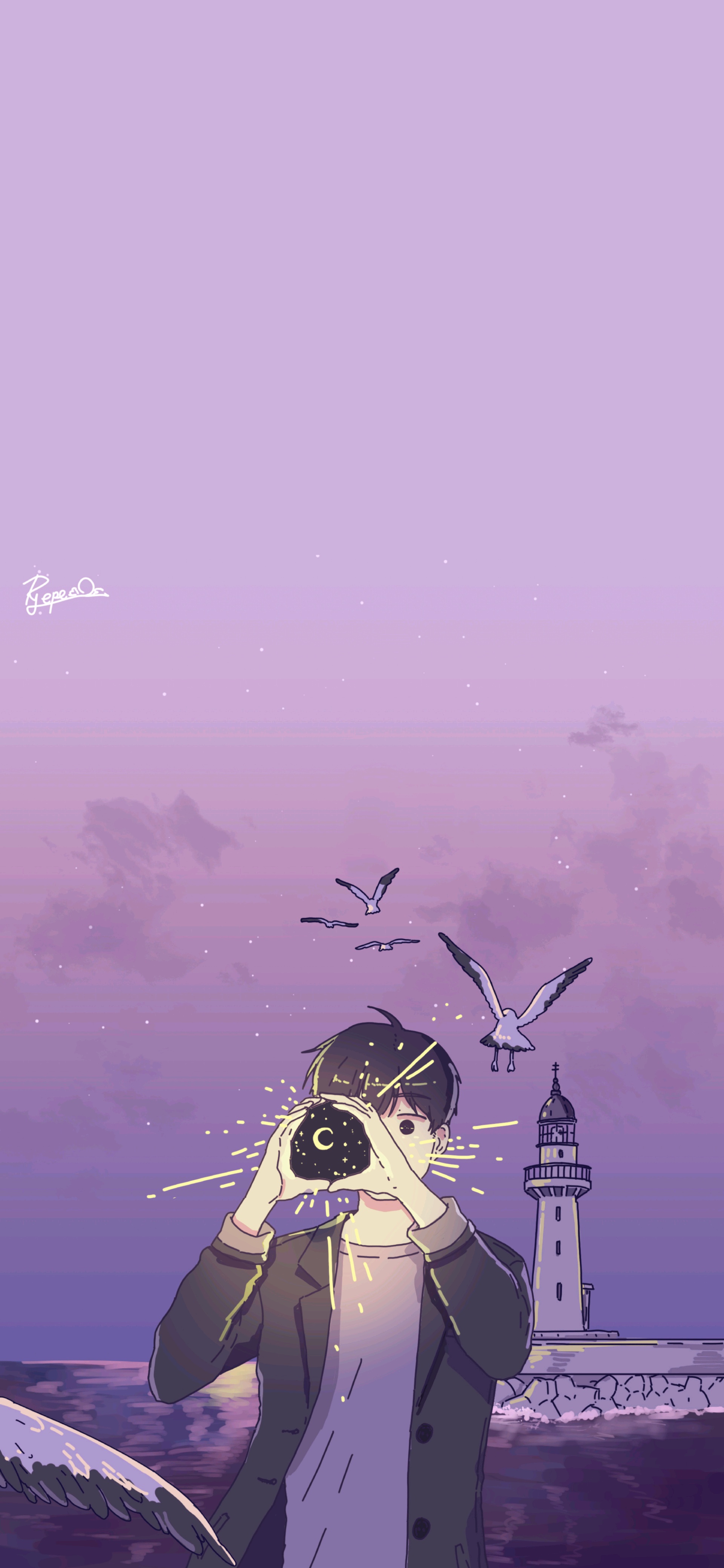 超好看的男生插画手机壁纸_腾讯新闻