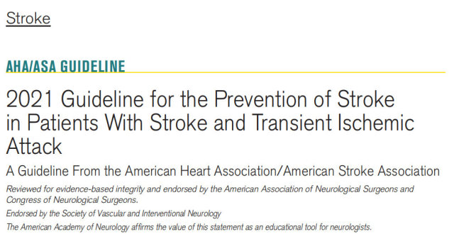 指南丨AHA/ASA发布卒中和TIA二级预防指南，要点一览～_腾讯新闻