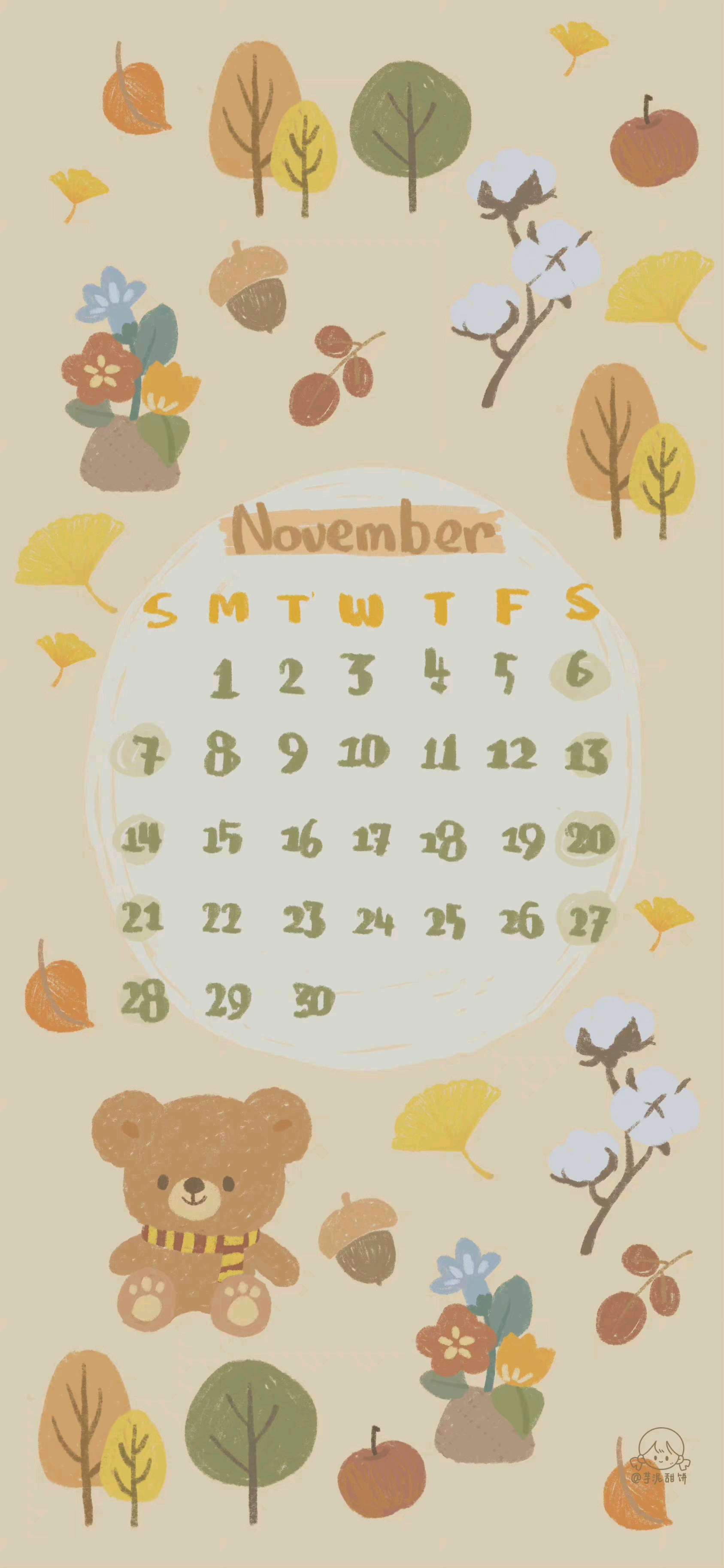 请查收你的11月日历壁纸676767