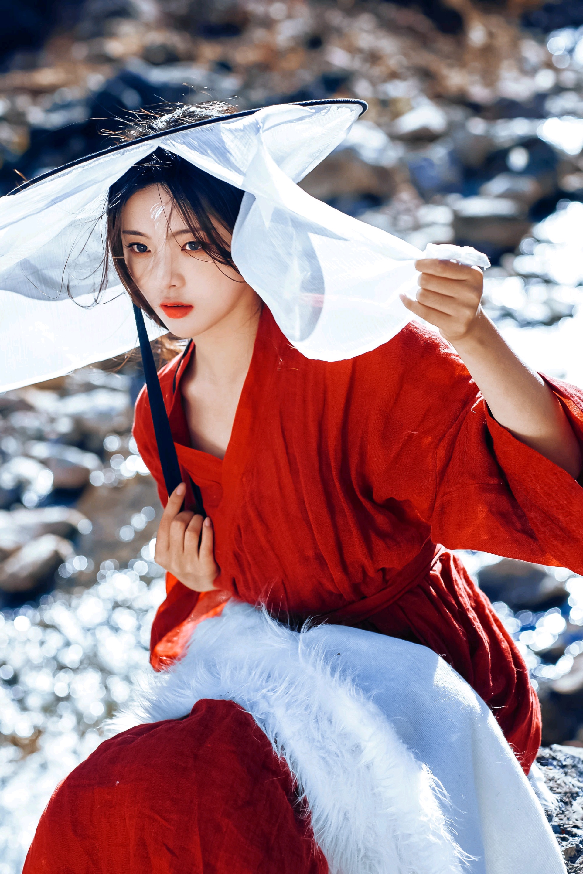 杨超越明眸皓齿一眼万年神女漫步人间