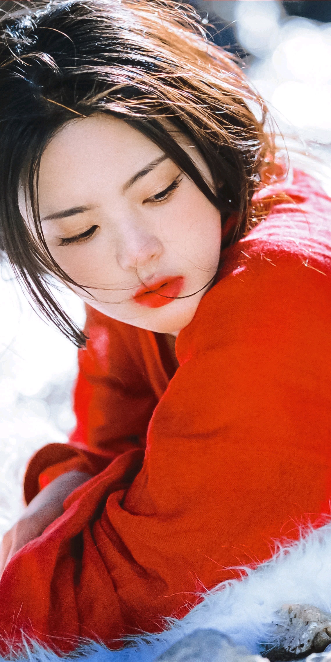 杨超越明眸皓齿一眼万年神女漫步人间