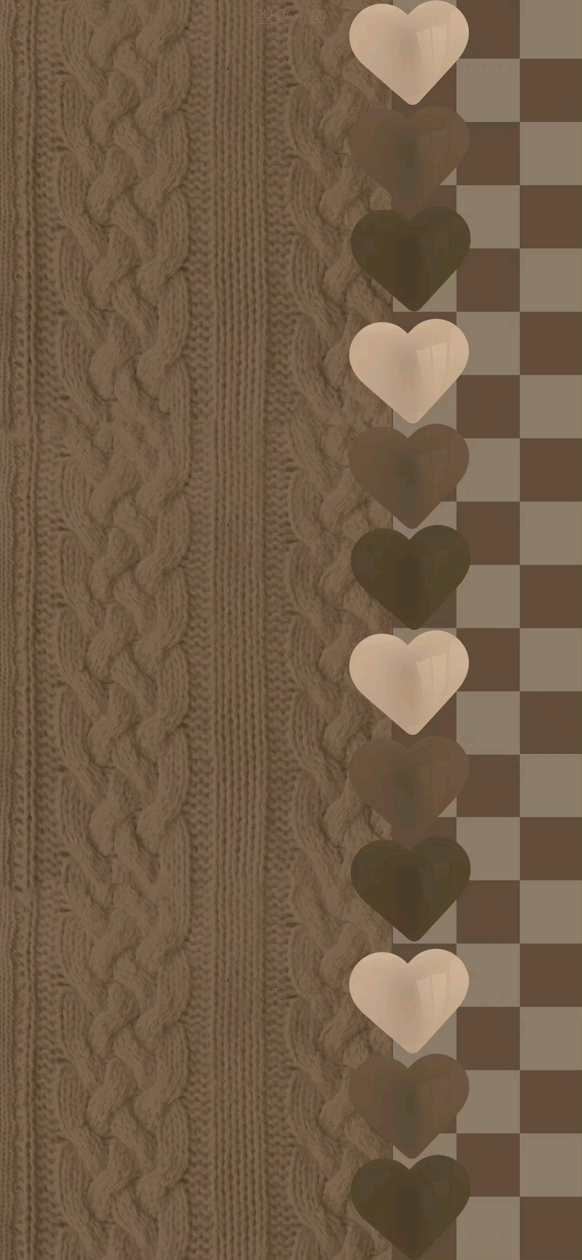 一组复古棕色格子手机壁纸