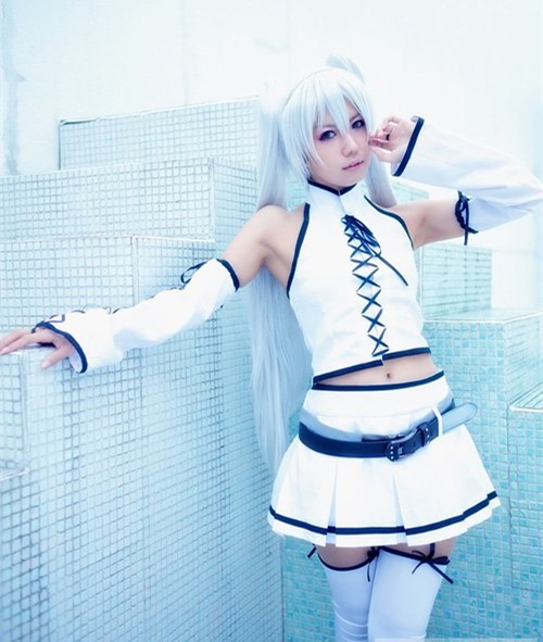 可爱初音MIKU纯白cosplay9