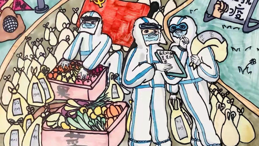 小学生居家隔离画200幅抗疫作品,老师希望孩子珍惜生活学会感恩