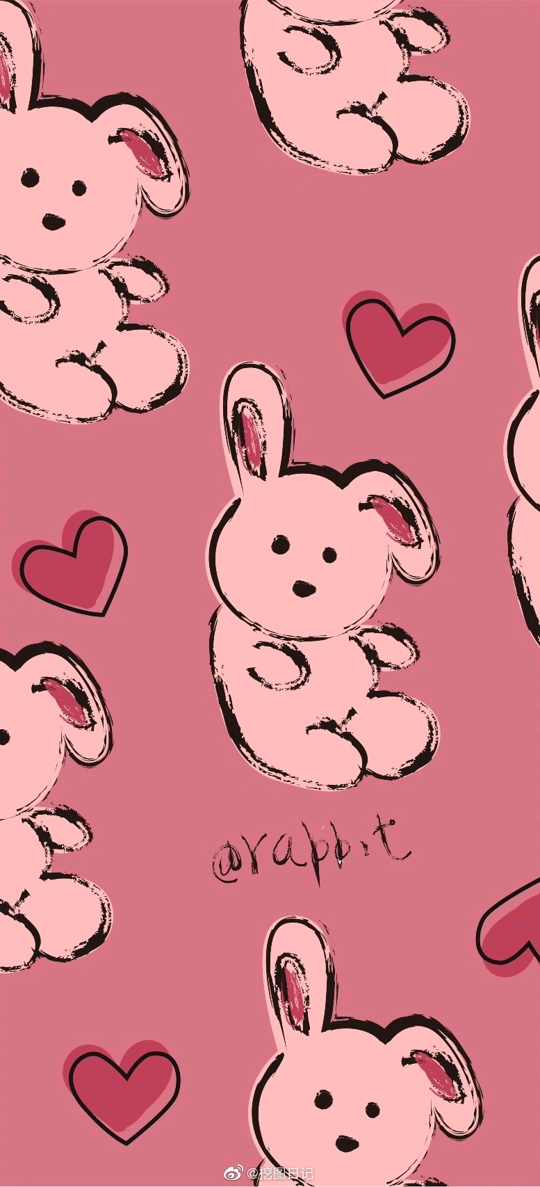 独特少女心粉色壁纸