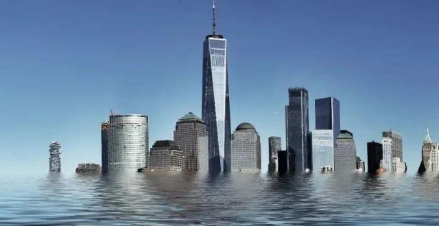 如果上升2度,上海,广州等沿海城市将被被上升的海平面彻底淹没