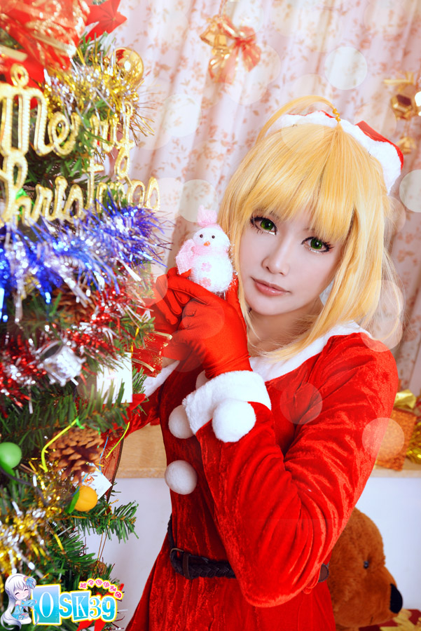 saber圣诞装cosplay6