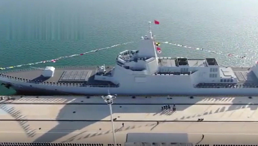 重温国产首艘万吨大驱055南昌舰入列现场 全景视频震撼