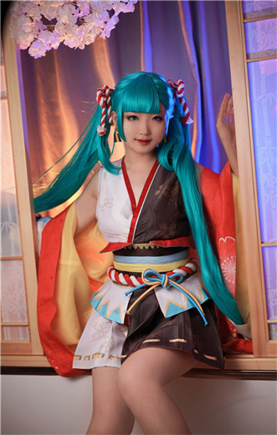 仙贝鸦miku百火缭乱cosplay6