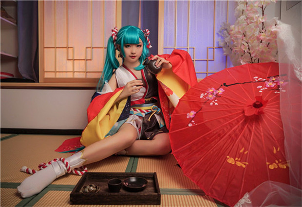 仙贝鸦miku百火缭乱cosplay4