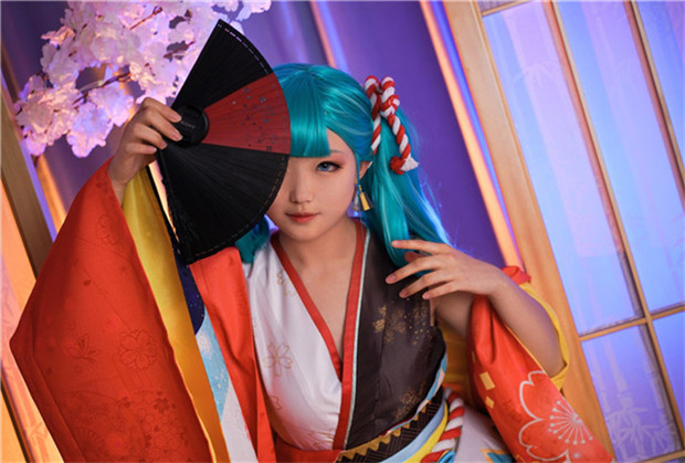 仙贝鸦miku百火缭乱cosplay1