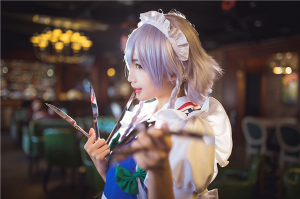 琐琐子东方project十六夜咲夜小姐姐cosplay8