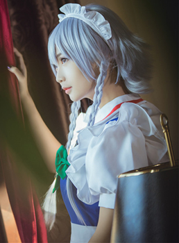 琐琐子cosplay东方project十六夜咲夜小姐姐