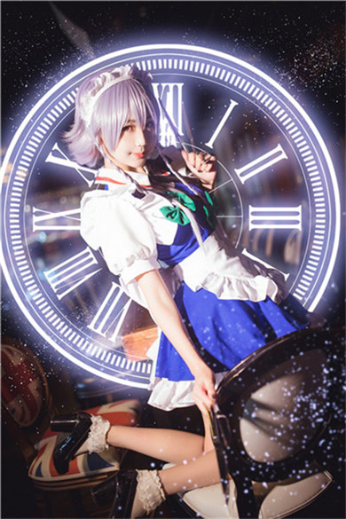 琐琐子东方project十六夜咲夜小姐姐cosplay1