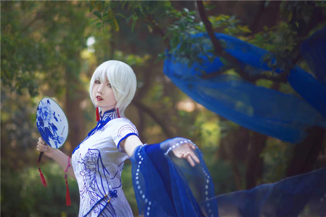 枝枝_podpod V+同人 青花瓷言和Cosplay8