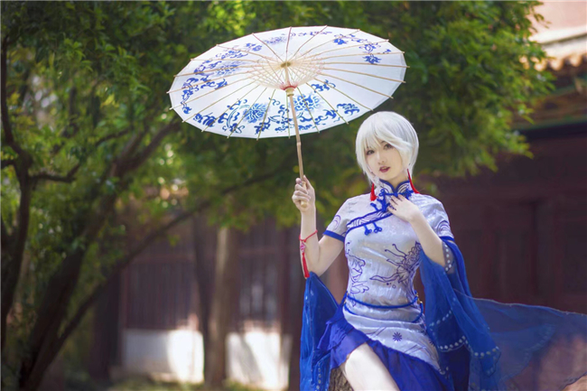 枝枝_podpod V+同人 青花瓷言和Cosplay5