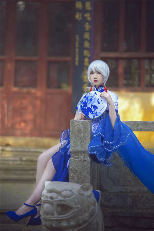 枝枝_podpod V+同人 青花瓷言和Cosplay1