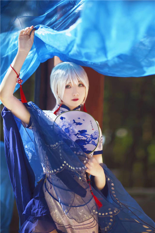 枝枝_podpod V+同人 青花瓷言和Cosplay3