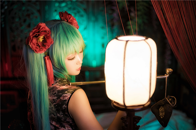 桃米miku插画初音旗袍Cosplay8