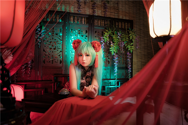 桃米miku插画初音旗袍Cosplay6