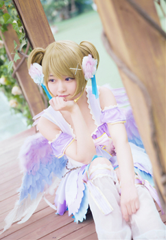 蓝裳love live花阳白情Cosplay