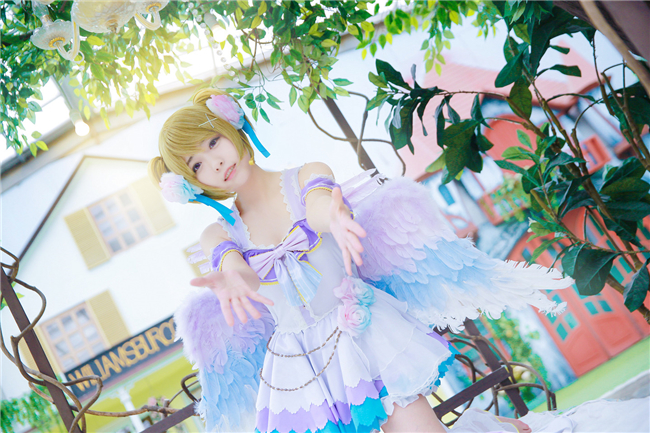 蓝裳love live花阳白情Cosplay3