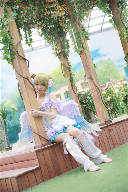 蓝裳love live花阳白情Cosplay8