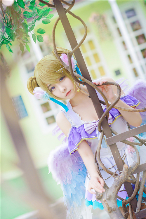 蓝裳love live花阳白情Cosplay6