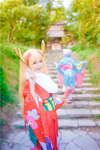 小林家的龙女仆和服之旅Cosplay1