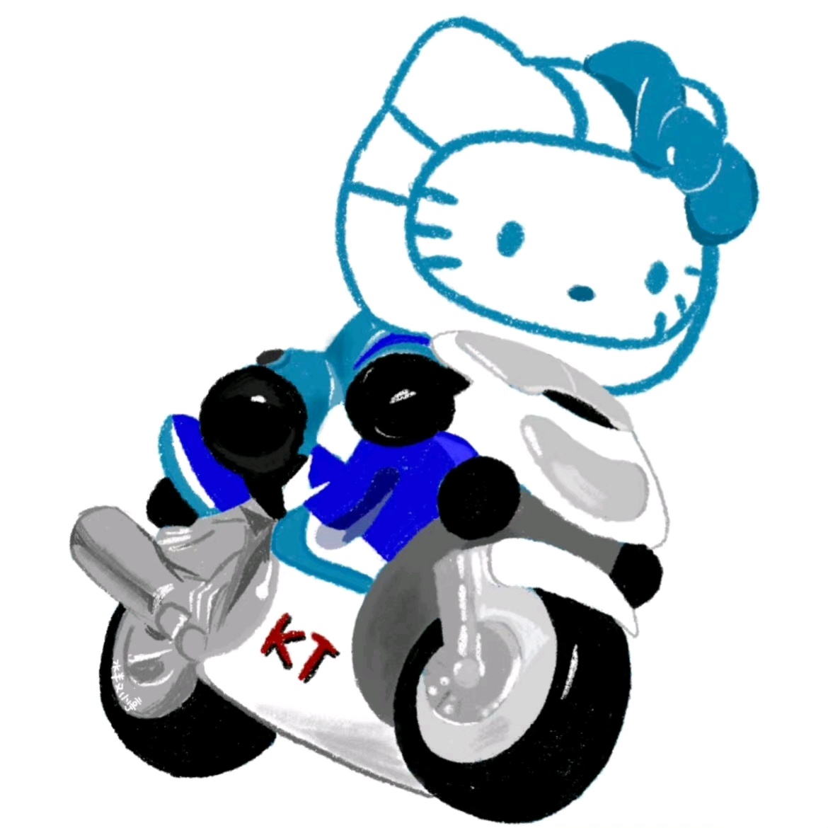 hellokitty·骑摩托的情侣头像吖