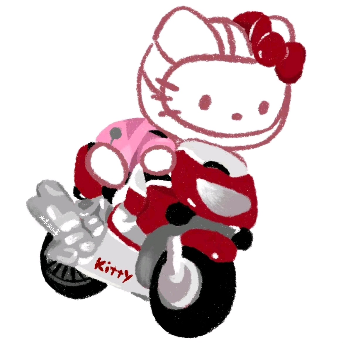 hellokitty·骑摩托的情侣头像吖