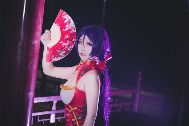 是子之呀lovelive东条希新年旗袍Cosplay6